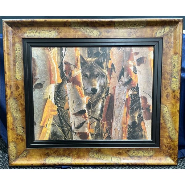 Wolf Guardian by Collin Bogle reproduction Frame 39Wx33H Artwork 28Wx23H