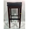 Image 1 : Hardwood & Faux Leather Bar Stool 15Lx15Wx 32H