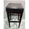 Image 2 : Hardwood & Faux Leather Bar Stool 15Lx15Wx 32H