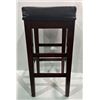 Image 3 : Hardwood & Faux Leather Bar Stool 15Lx15Wx 32H