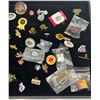 Image 4 : Collection of Souvenir Pins and Clown Figure includes Alberta 75, EXPO 86, Calgary Tower and more