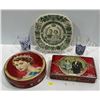 Image 1 : Royal Family Collectibles Decorative Plate, Glassware and Tins