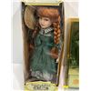 Image 2 : Anne of Green Gables Porcelain Dolls 15H & 12H New in Box