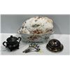 Image 1 : Silver Plated Serving Dishes and Spoons plus Soup Tureen "Rutland" by Doulton Burslem