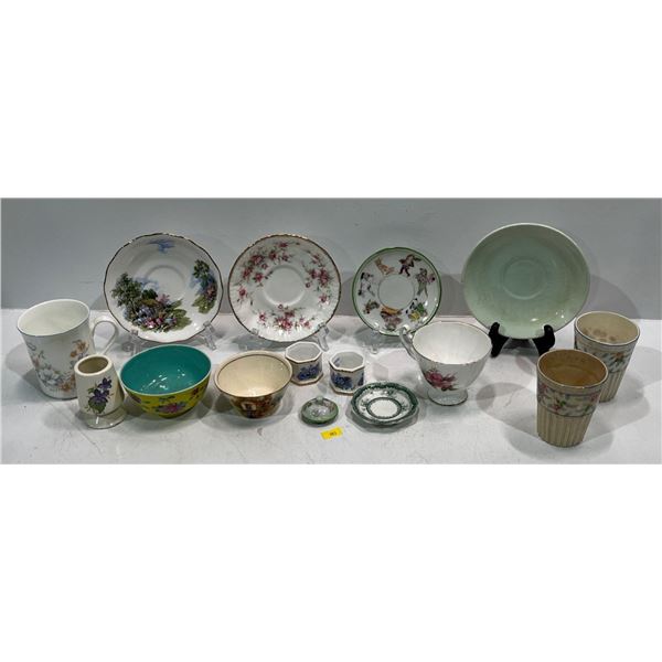 Collection of Non-Matching China Pieces brands include Royal Adderley, Paragon, Royal Tudor and more