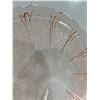 Image 2 : Vintage Pink Tinted Depression Glass Cake Plate
