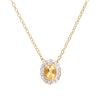 Image 1 : Plated 18KT Yellow Gold 0.82cts Citrine and Diamond Necklace