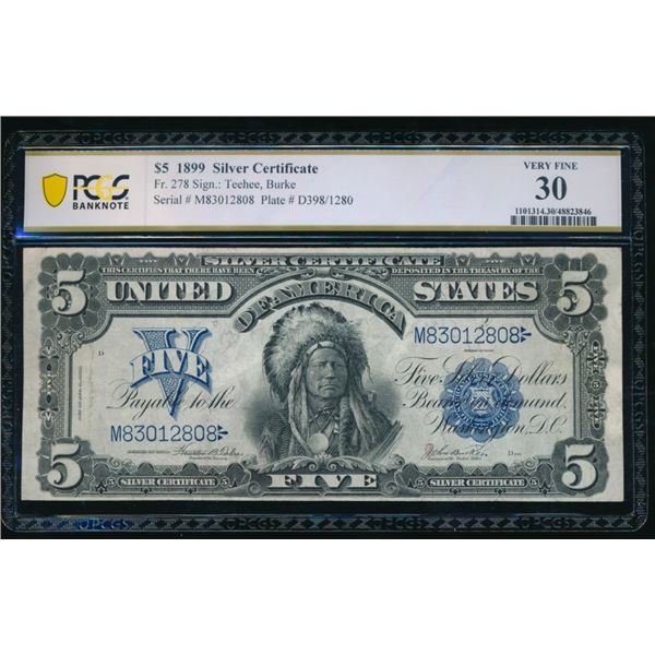 1899 $5 Chief Silver Certificate PCGS 30