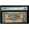 Image 1 : 1864 $10 T-68 Confederate PMG 64EPQ