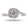 Image 1 : 0.46 ctw CENTER Diamond 18K White Gold Ring (0.73 ctw Diamonds)