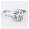Image 3 : 0.46 ctw CENTER Diamond 18K White Gold Ring (0.73 ctw Diamonds)