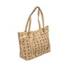 Image 4 : MCM Beige Leather Visetos Shoulder Bag