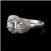 Image 2 : 0.53 ctw SI1 CLARITY CENTER Diamond Platinum Unity Ring (1.21 ctw Diamonds)