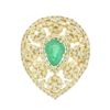 Image 1 : 0.94 ctw Emerald and 1.09 ctw Diamond 14K Yellow Gold Ring