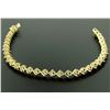Image 6 : 14k Yellow Gold 1.87 ctw Round Brilliant Diamond & Emerald Line Tennis Bracelet