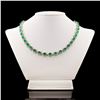Image 1 : 29.41 ctw Emerald and 6.69 ctw Diamond 14K White Gold Necklace