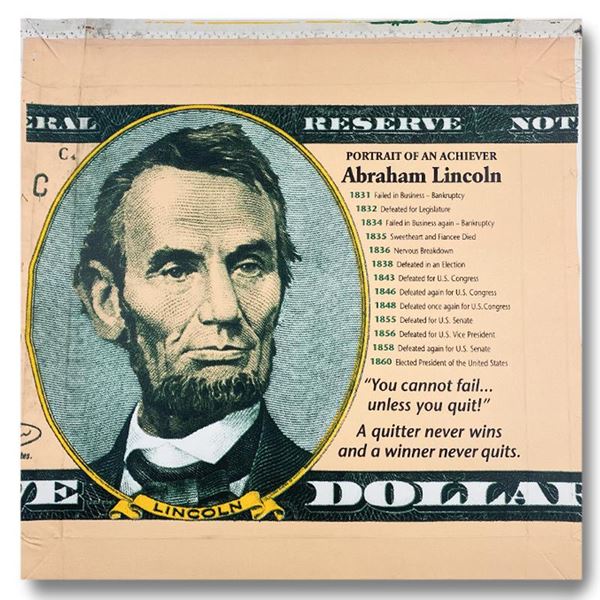 Abraham Lincoln, Portrait of an Achiever by Steve Kaufman (1960-2010)