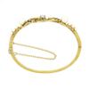 Image 7 : Vintage 14K Yellow Gold 0.52 ctw Diamond Garnet Pearl Hinged Open Bangle Bracele