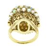 Image 7 : Vintage 14k Gold Bead Cabochon Prong Australian Opal Domed Bombe Statement Ring