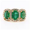 Image 1 : 2.60 ctw Emerald and 0.58 ctw Diamond 14K Yellow Gold Ring
