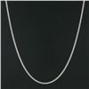 Image 4 : NEW Unisex Solid 14k White Gold 2mm Miami Cuban Curb Link 24" Chain Necklace