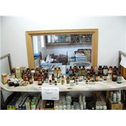 Lot of old medicinal bottles some with original old Seward Drug Store labels: consisting of- Arbor B