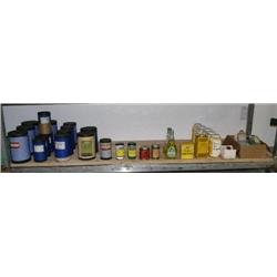Lot of medicinal cardboard cylinders, bottles, cans, tins, Magic Deluxe refrigerator defroster: incl