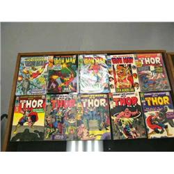 Lot of 10 comic books:  6  Journey into Mystery with The Mighty Thor; 4 The Invincible Iron Man