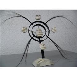 7 1/2" Ivory and Baleen Spirit Mask by Mark Seeagana of King Island (2)