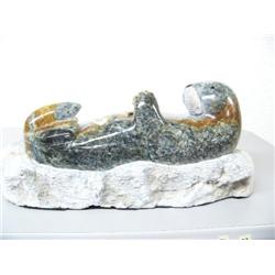 12" Soapstone Sea Otter by Michael Scott (2)