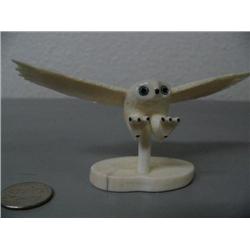 5" Flying Ivory Owl 373F by Peter Waghiyi (2)