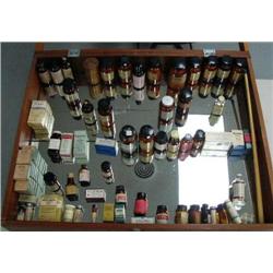 Lot of old medicinal bottles, boxes: including- Foxglove Digitalis, iodine, caffeine, histamine, and