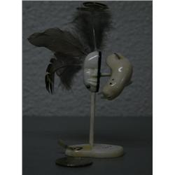 Ivory and Baleen Spirit Mask 5 1/2" Tall by Robert Kokuluk 360F