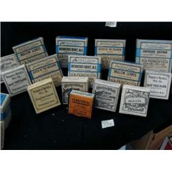 Lot of old medicinal and herbal boxes: including- Queen of the Meadow leaves, Oka Bark, Hops, Penny 