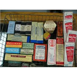 Lot of old medicinal boxes and tubes: including- Buroides, rectal unguent, rectal ointments, Man Zan