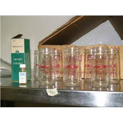 Lot of old glass baby bottles, infant syringe and a thumb-sucking nail biting stopper bottle (88)