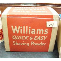 Old box of William's Quick and Easy shaving powder (88)