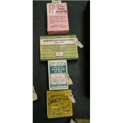 Lot of 4 old medicinal boxes: including- Poke root, Theelin (88)