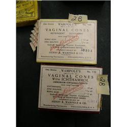 Lot of 2 old vaginal cone boxes (88)