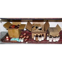 Lot of old bottles: including- Tartan sun tan lotion, McKesson burn lotion, bronze tan lotion, Guaia