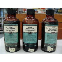 3 old bottles of Elixir-Potassium Sulphocynate manufacturer Abbott (88)