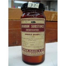 Old bottle of Ovarian substance whole ovary (88)
