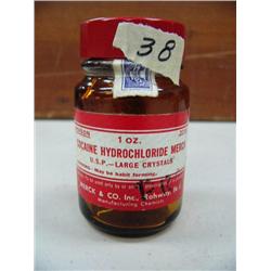 Old bottle of Cocaine Hydrochloride (88)
