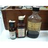 Image 1 : Old bottle of Sassafras and Camphor and an old bottle of rectified oil of terpentine and an old bott