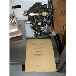 Old electric monogram machine with operating instructions book (88)