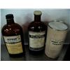 Image 10 : Lot of old medicinal bottles, cannisters, tubes: including- vitamins, animal charcoal, Bromide of Ca