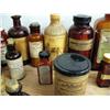 Image 4 : Lot of old medicinal bottles many with corks and screw tops some with original Seward Drug Store lab