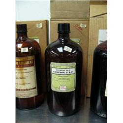 1 old bottle of camphor liniment- 1 gallon in original box (88)