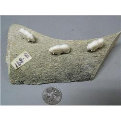 CHOICE on: 3: Ivory musk ox by Charlie Kokuluk mounted on Whalebone (2)