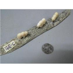 CHOICE on: 3: Ivory musk ox by Charlie Kokuluk mounted on Whalebone (2)